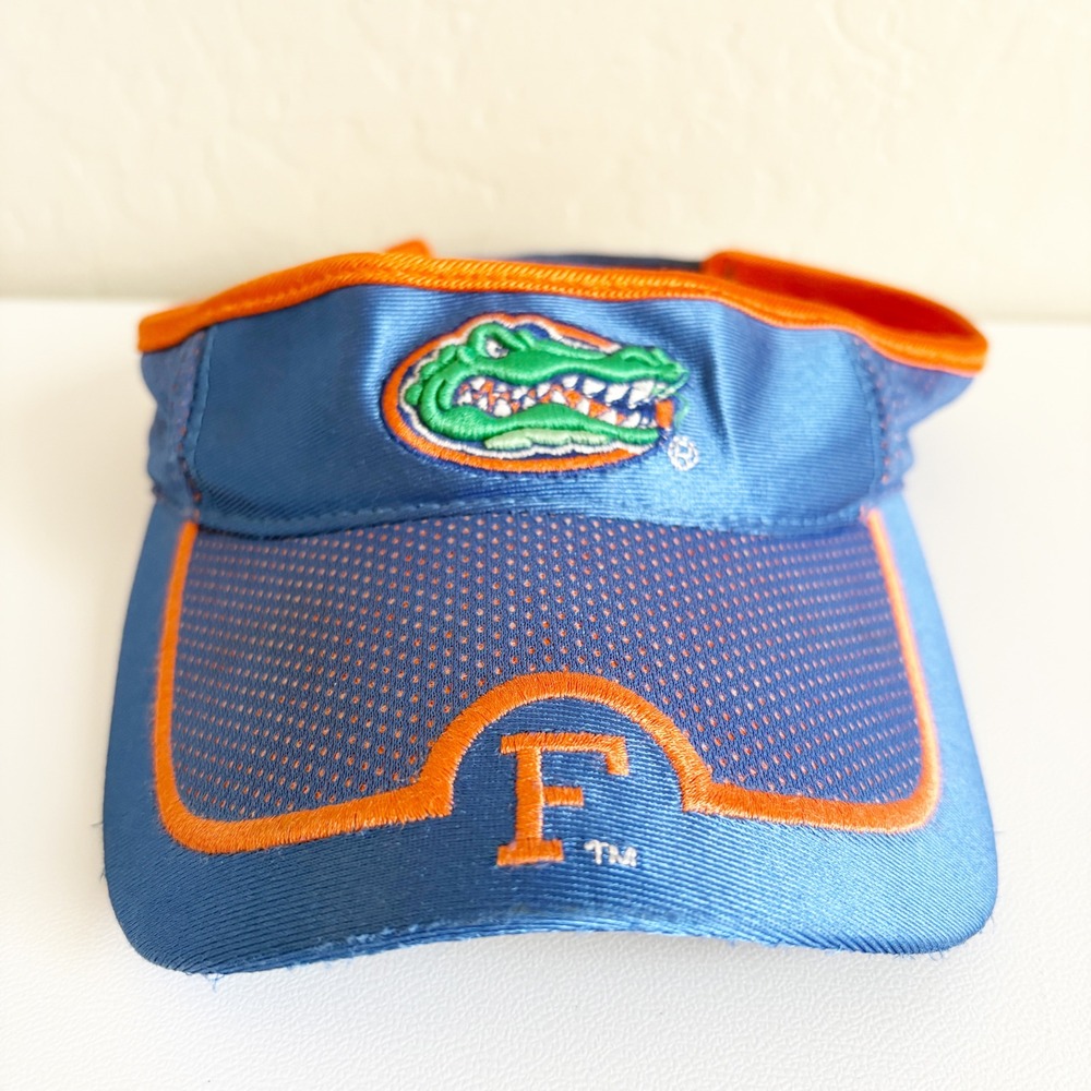Starter Vintage Florida Gators Blue‎ Orange Mesh Athletic Gameday Visor Hat OSFA
